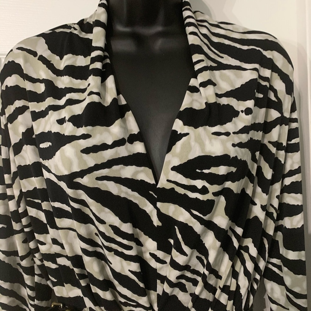 Jones New York Zebra Print Dress Size L